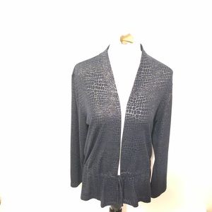 Chico’s blue open front cardigan size 2